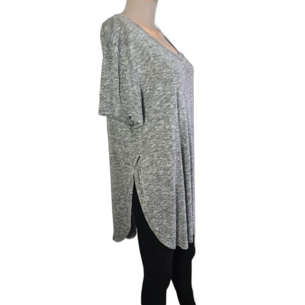 Mossimo size XXL soft knit stretch long tunic rayon blend side slits short sleev